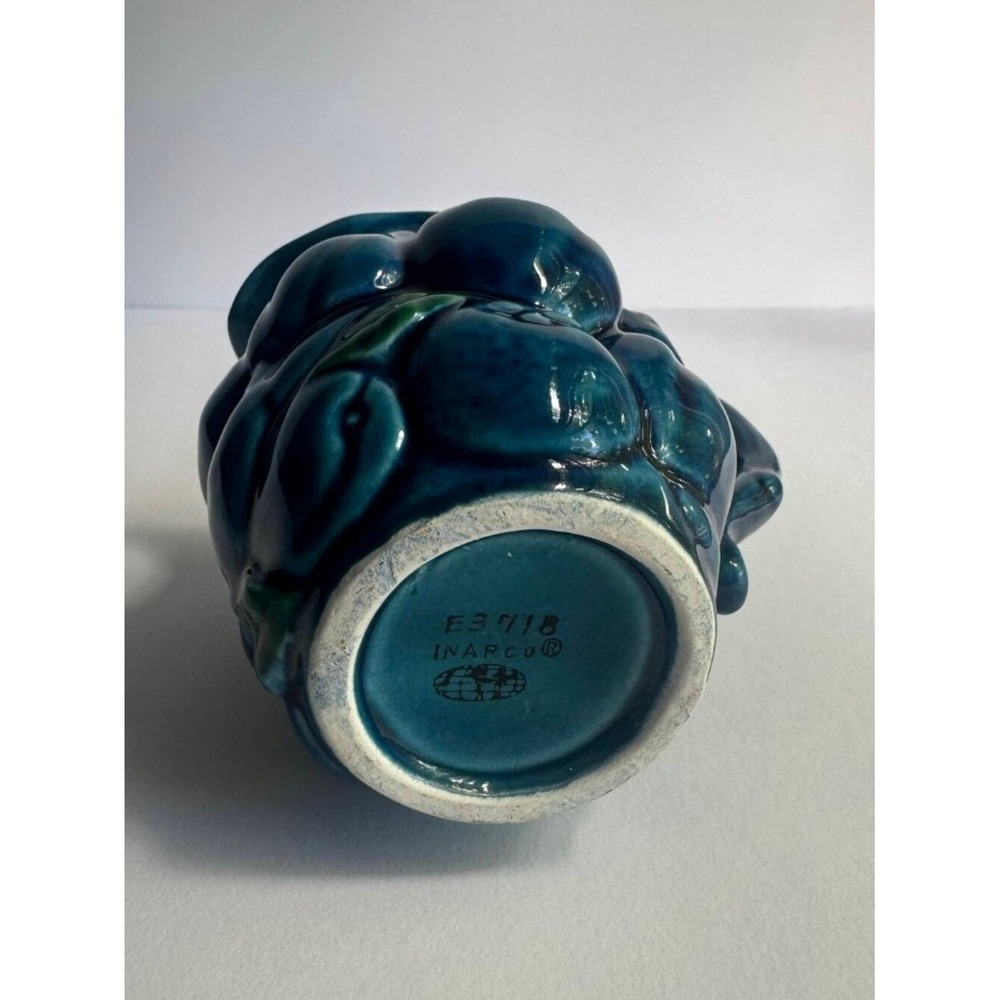 Vintage Inarco Blue Fruit Pitcher Creamer | Japan Ceramic Pitcher | Mid-Century - Picture 4 of 5